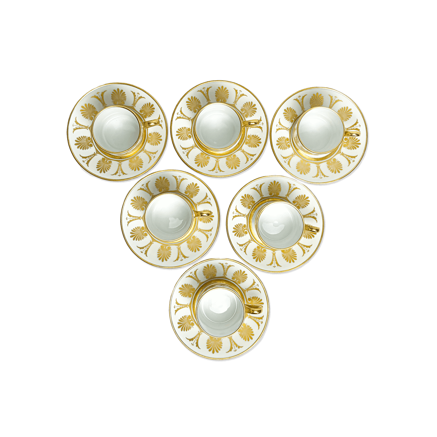 Richard Ginori Gilt Vegetal Motifs Coffee Set - Galleria Fossi 33