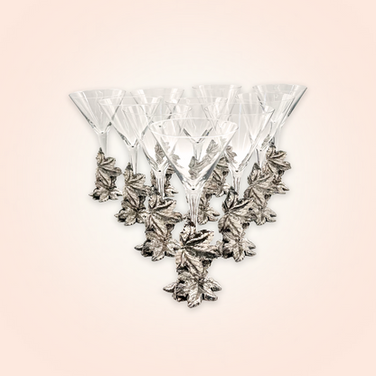 Silver Grapevine White Wine Set for 10

