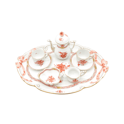 Herend Tête-à-tête Apponyi Orange Coffee Set
