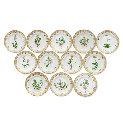 "Flora Danica" Royal Copenhagen Pastry Plates Set