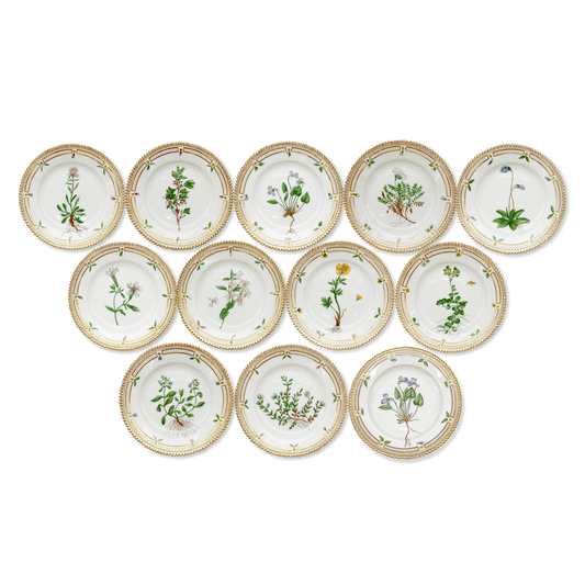 "Flora Danica" Royal Copenhagen Pastry Plates Set