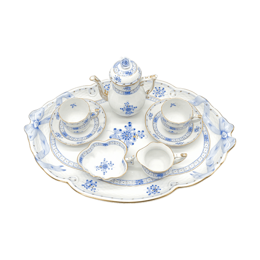 Herend Tête-à-tête Blue and White Coffee Service
