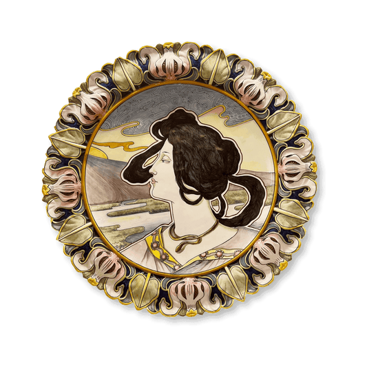 Liberty Parade Plate by Società Ceramica di Colonnata