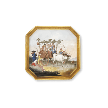 19th Century Octagonal Neapolitan Grand Plateau