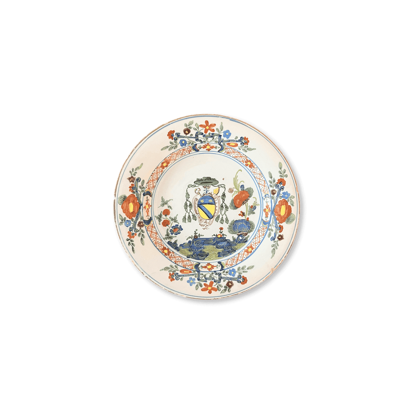 18th Century Faenza Armorial Plate