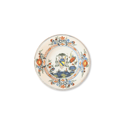 18th Century Faenza Armorial Plate