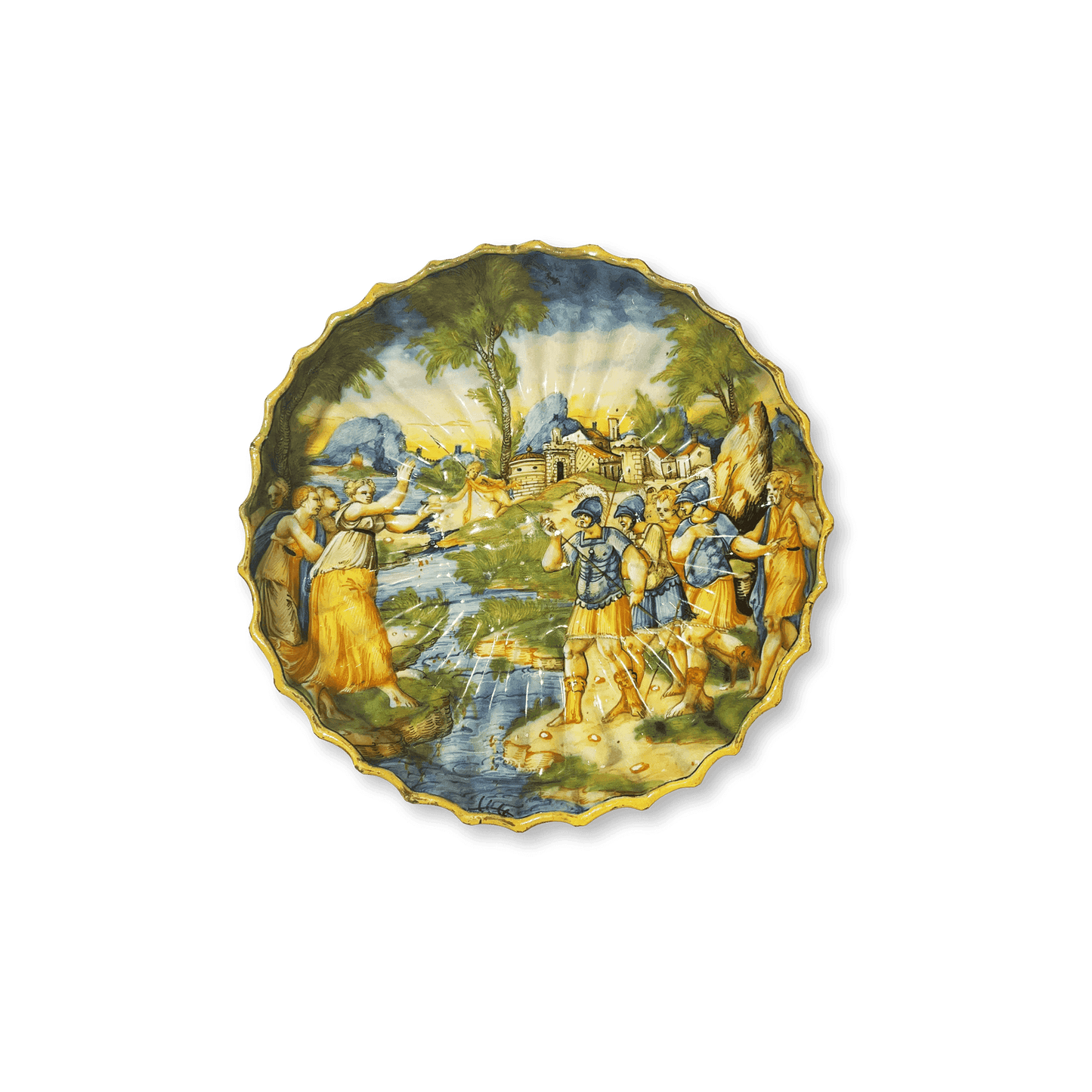 Majolica Plate with a Biblical Scene