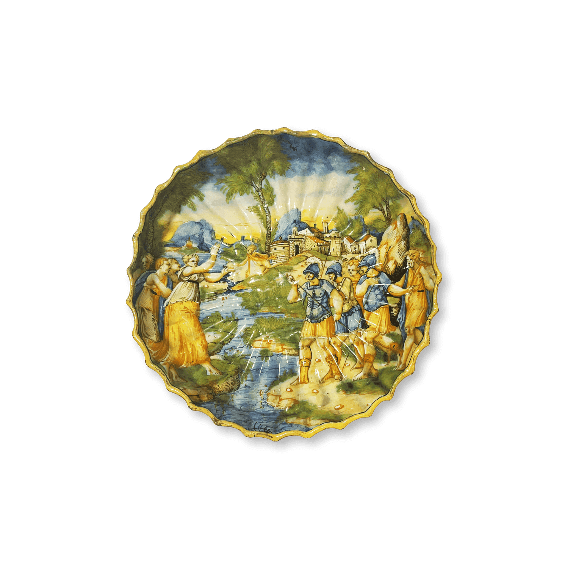 Majolica Plate with a Biblical Scene