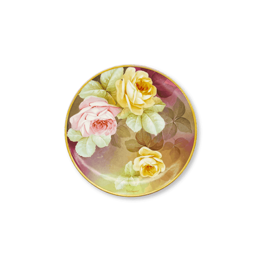 Ginori "I Fioristi" Rose Plate by L. Giubampo