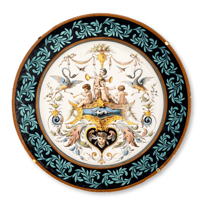 Ginori Parade Plate with Grotesque Decorations