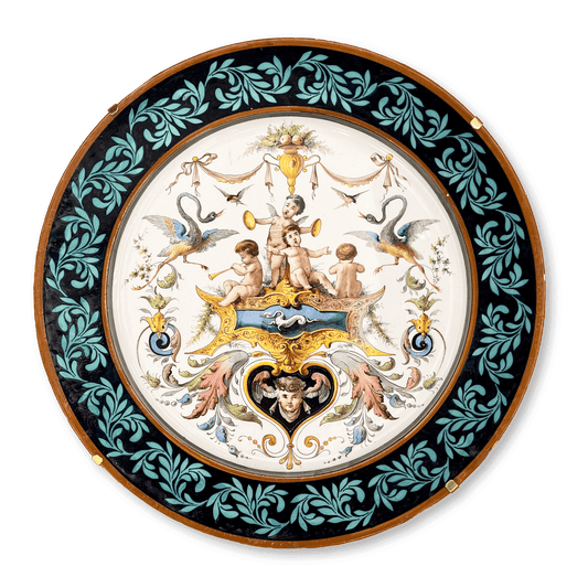 Ginori Parade Plate with Grotesque Decorations