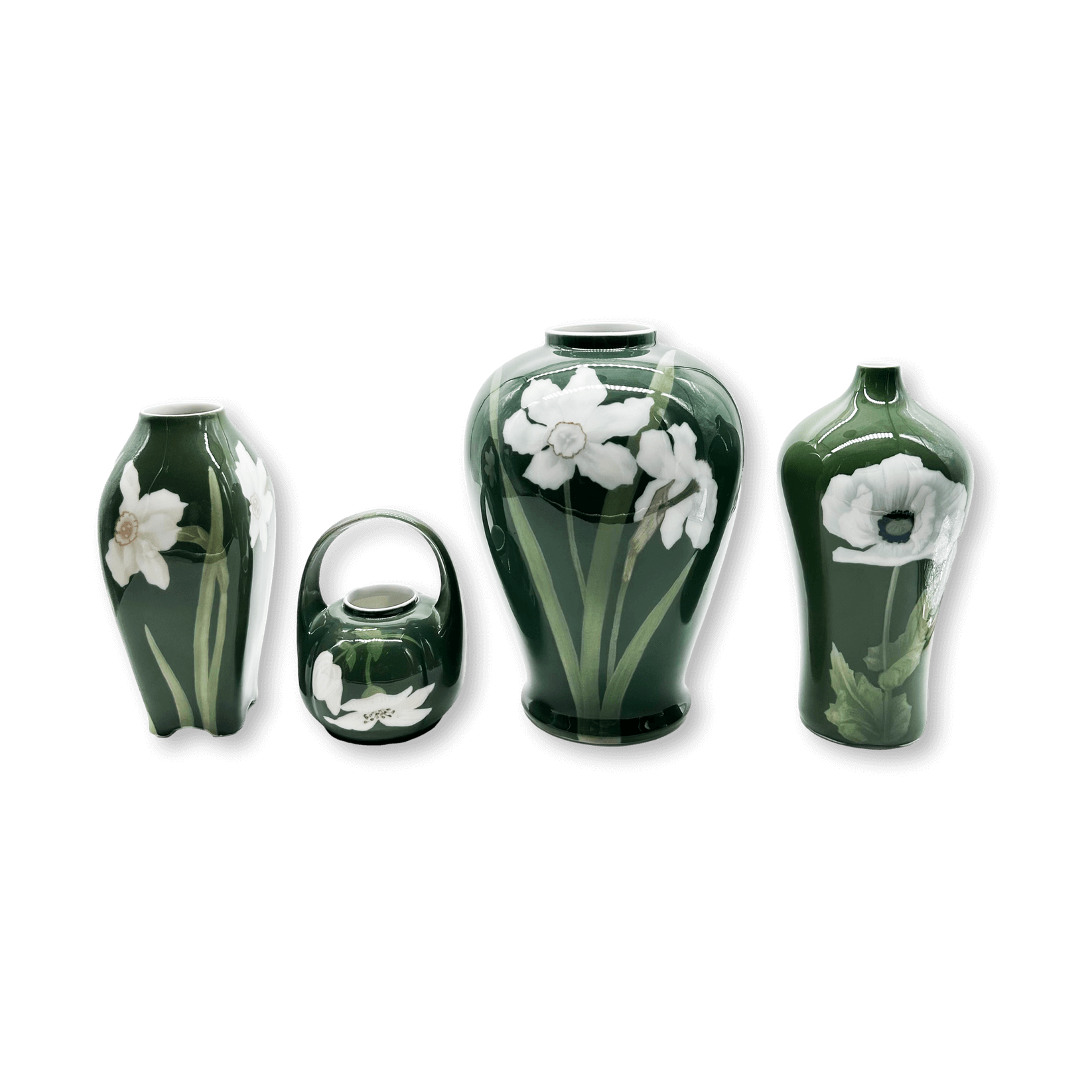 19th Century Royal Copehangen Porcelain Vase Set