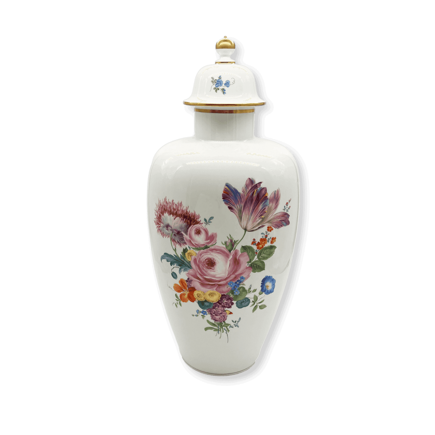 Large Meissen Porcelain Floral Vase