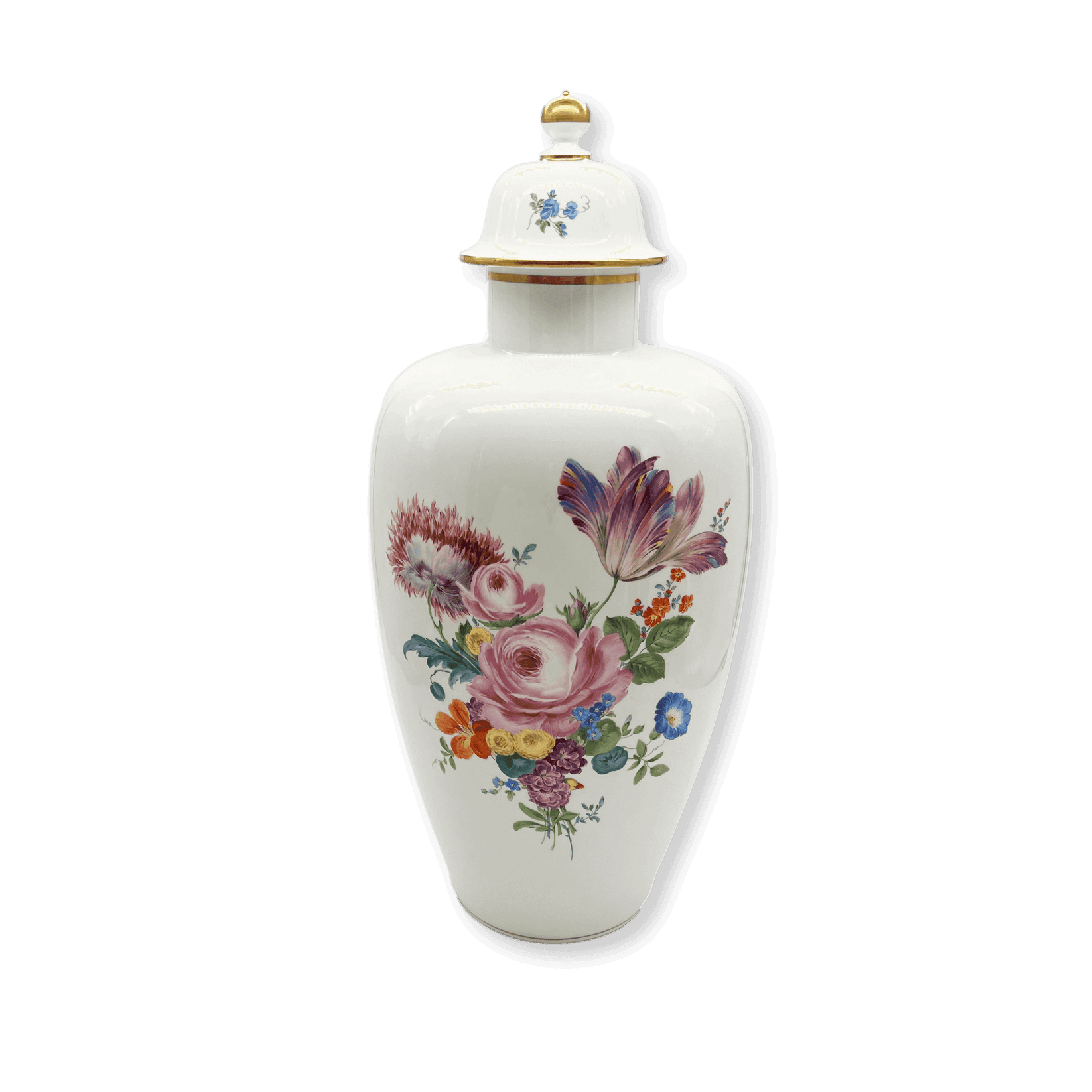 Large Meissen Porcelain Floral Vase