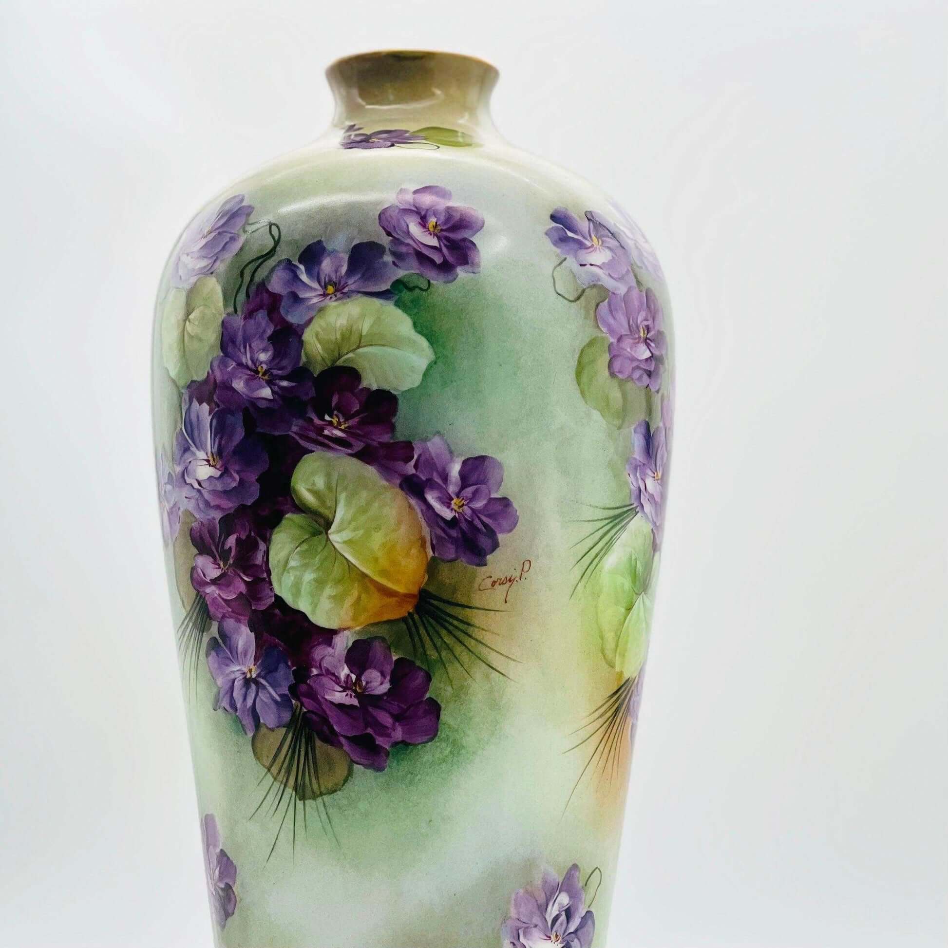 Ginori "I Fioristi" Violets Vase by Pelia Corsi
