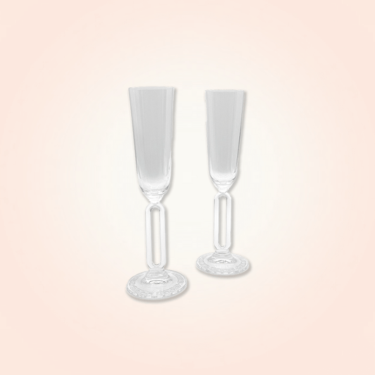 Set of 12 Flutes with "2000" inscription