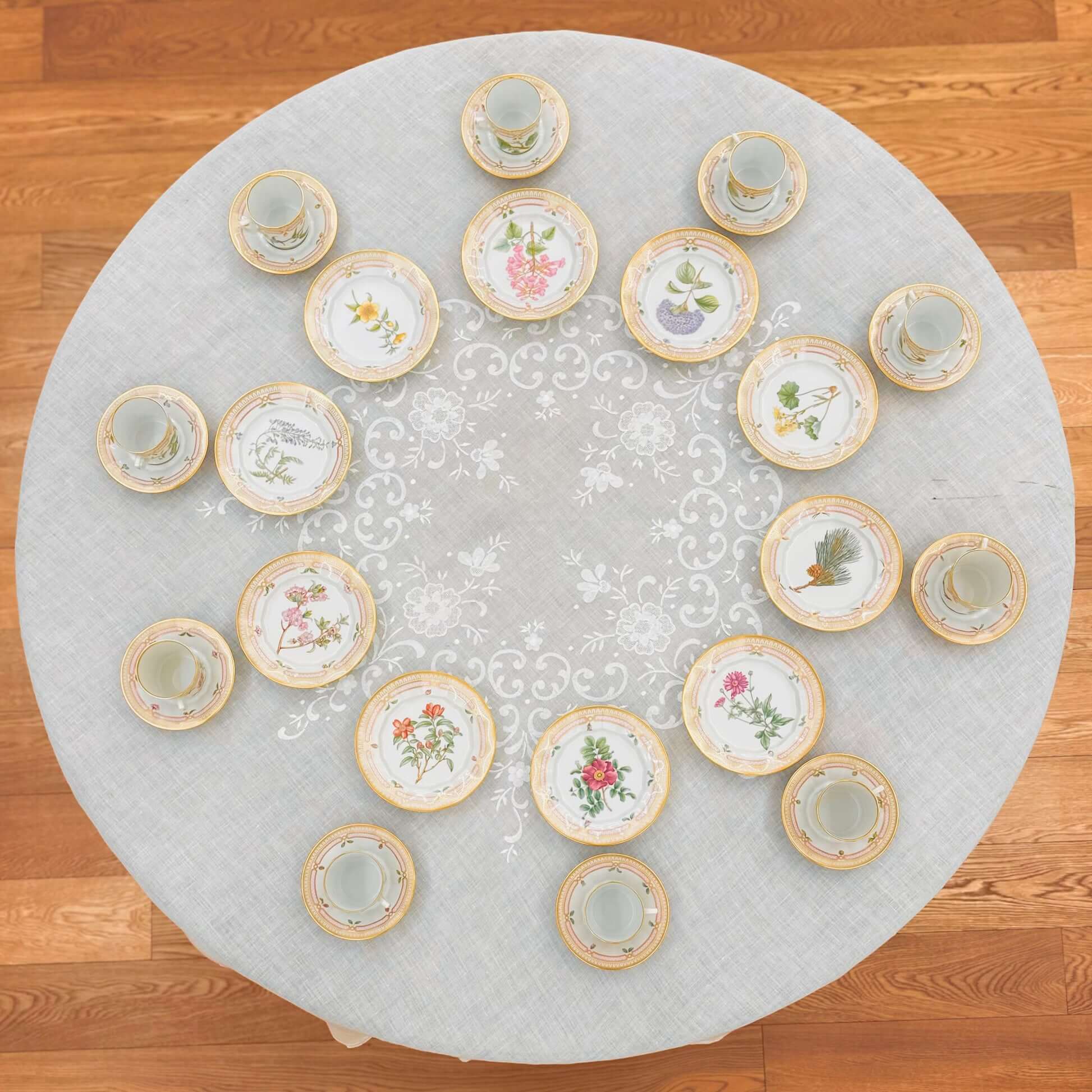 "Flora Danica" Royal Copenhagen Coffee Set with Pastry Plates