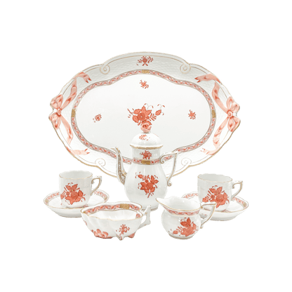 Herend Tête-à-tête Apponyi Orange Coffee Set