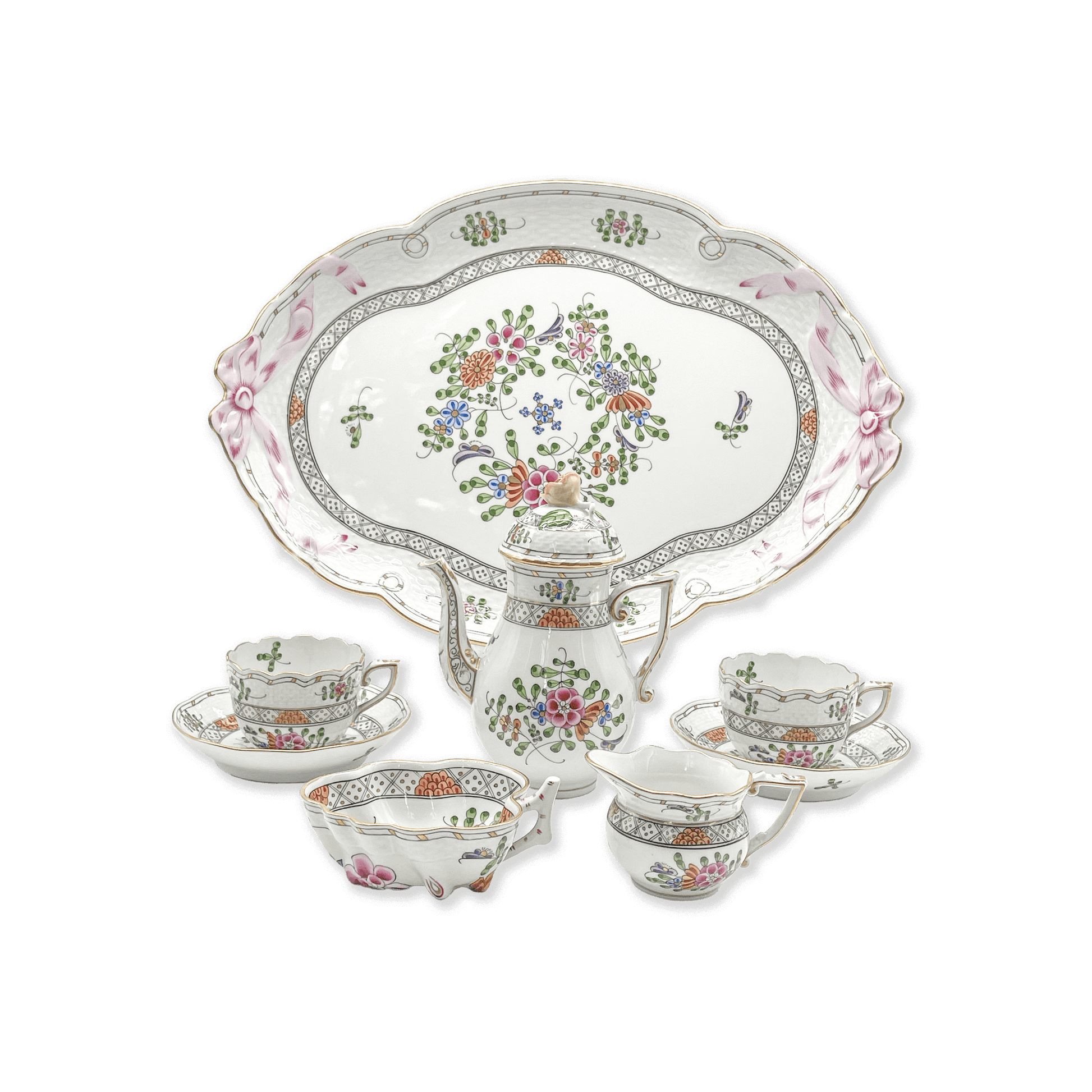 Herend Tête-à-tête Polychromatic Coffee Set