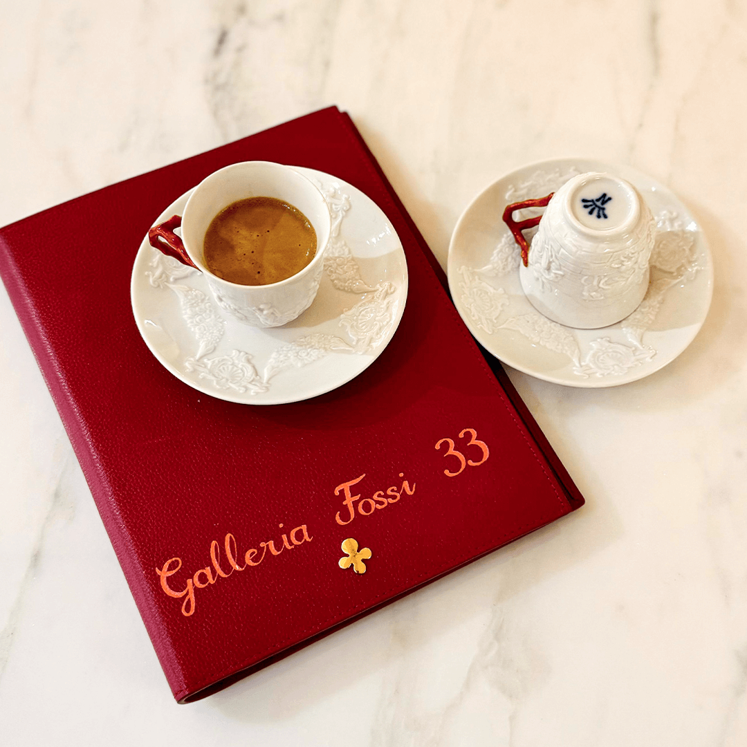 Ginori White Porcelain Coffee Set