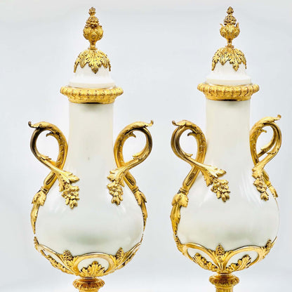 Pair of 19th Century Marble Decorative Vases