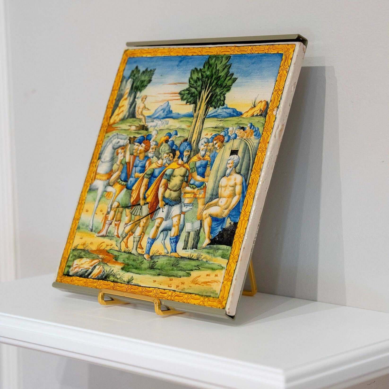 Pair of Majolica Plaques
