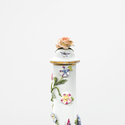 Meissen Bottled Vases with Applied Flower Decorations by Johann Joachim Kaendler