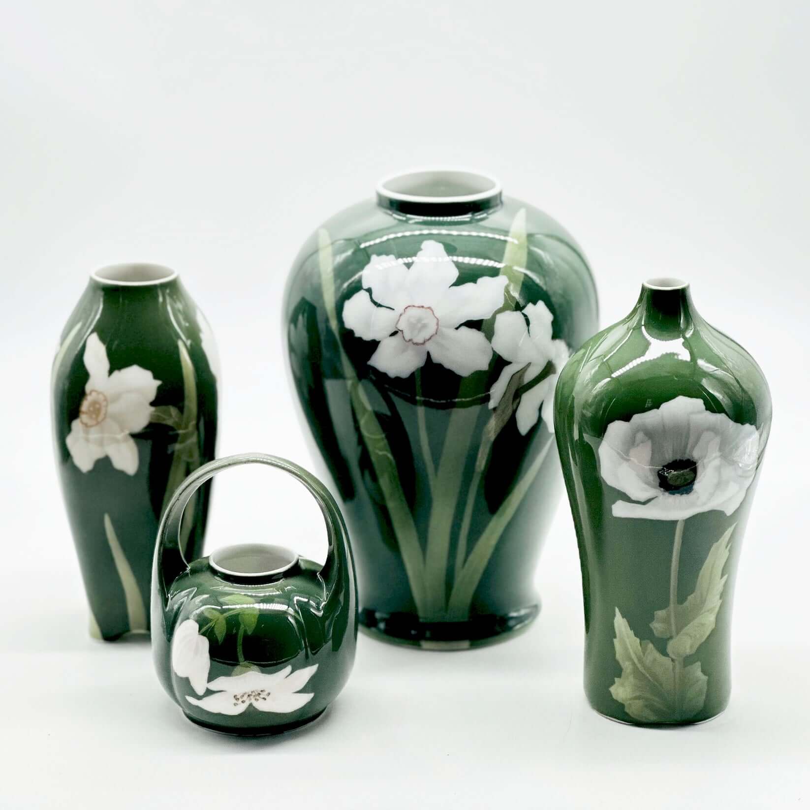 19th Century Royal Copehangen Porcelain Vase Set