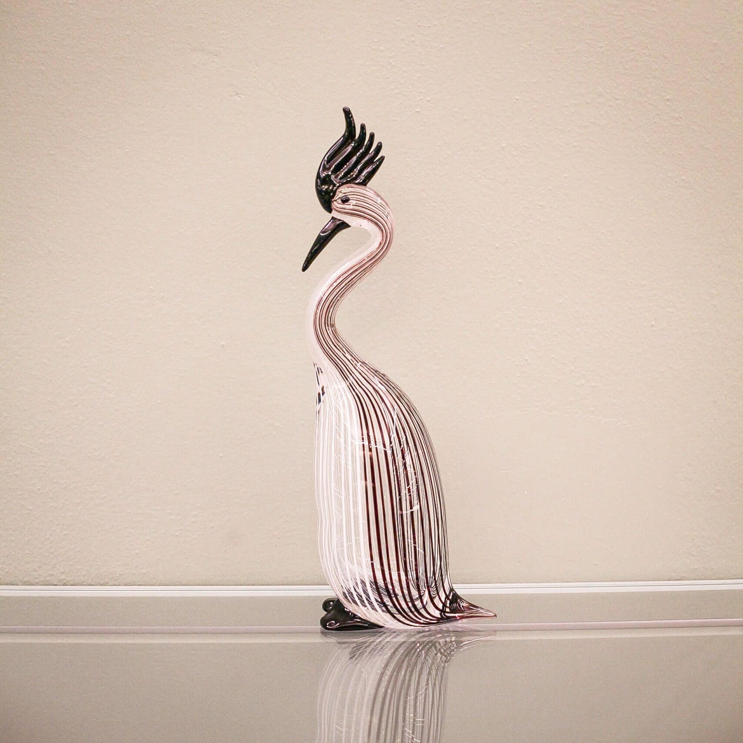 Glass Bird Sculpture by Licio Zanetti