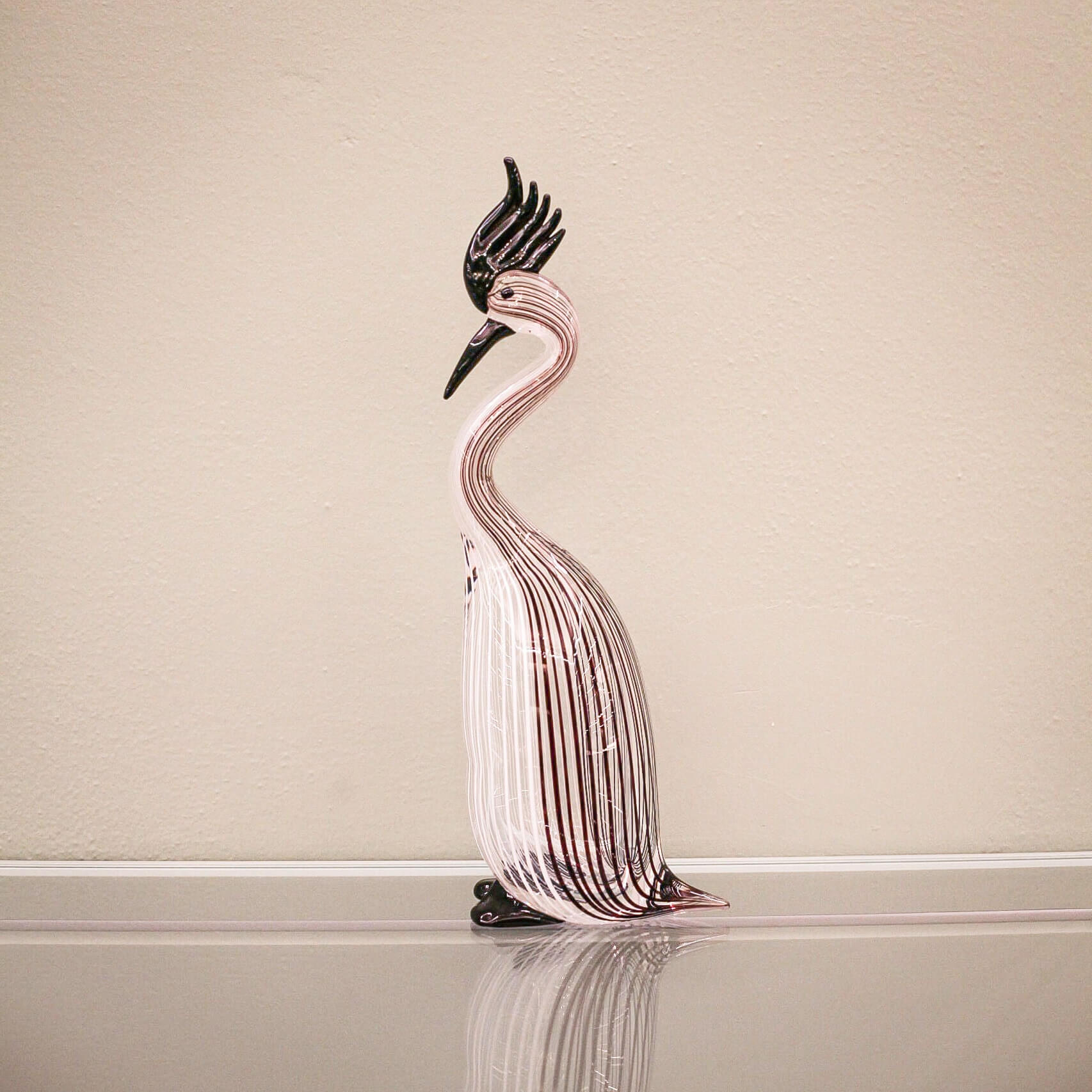 Glass Bird Sculpture by Licio Zanetti