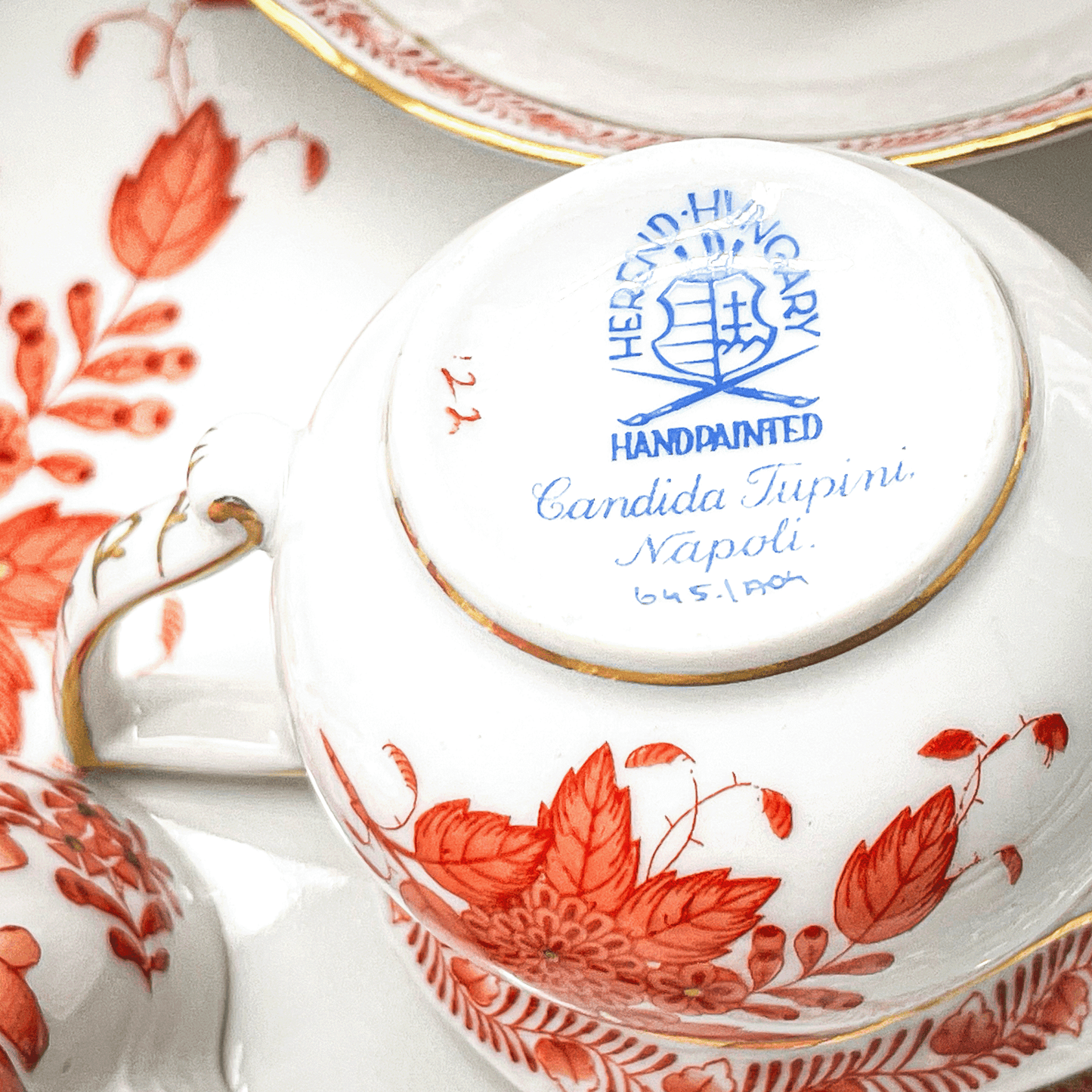 Herend Tête-à-tête Apponyi Orange Coffee Set