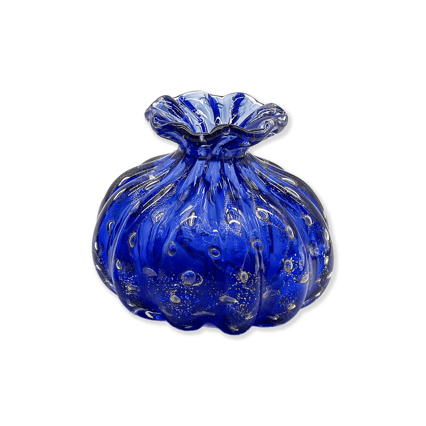 Pair of Blue Glass Vases from Barovier