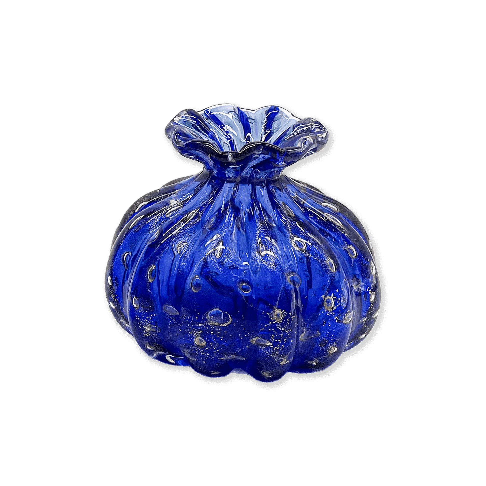 Pair of Blue Glass Vases from Barovier