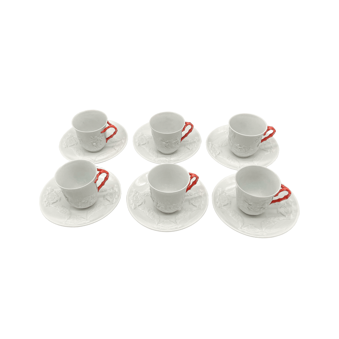 Ginori White Porcelain Coffee Set