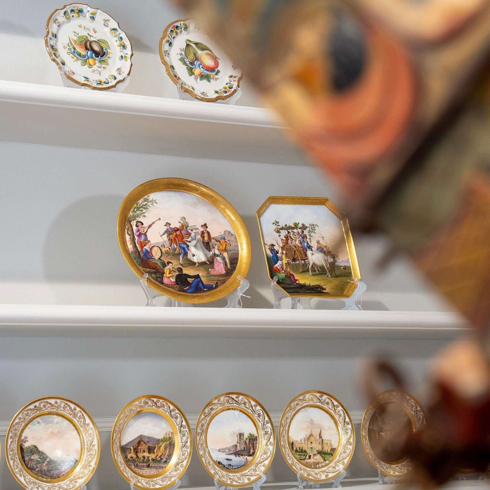 19th Century Oval Neapolitan Grand Plateau