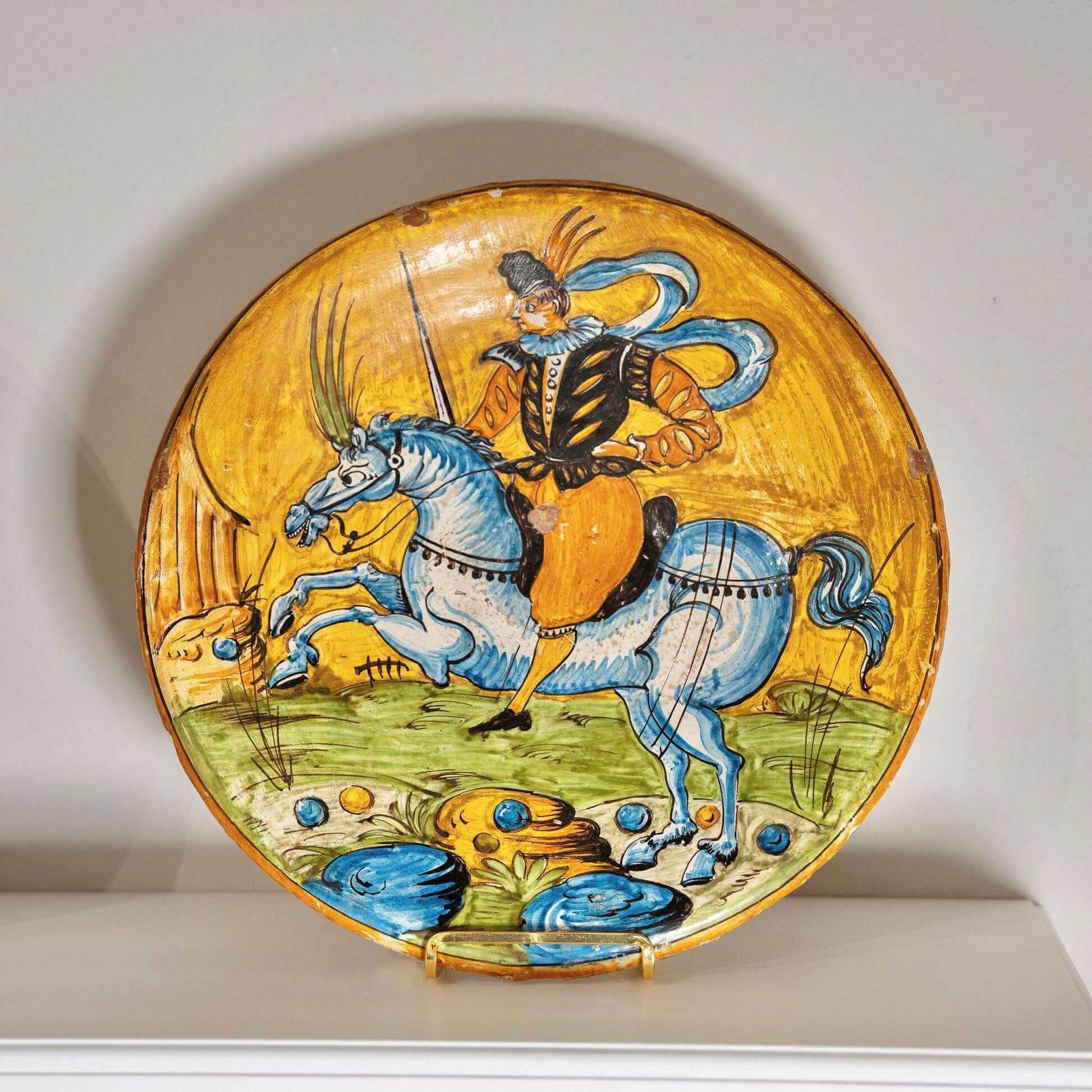 Pair of 17th century Montelupo Plates