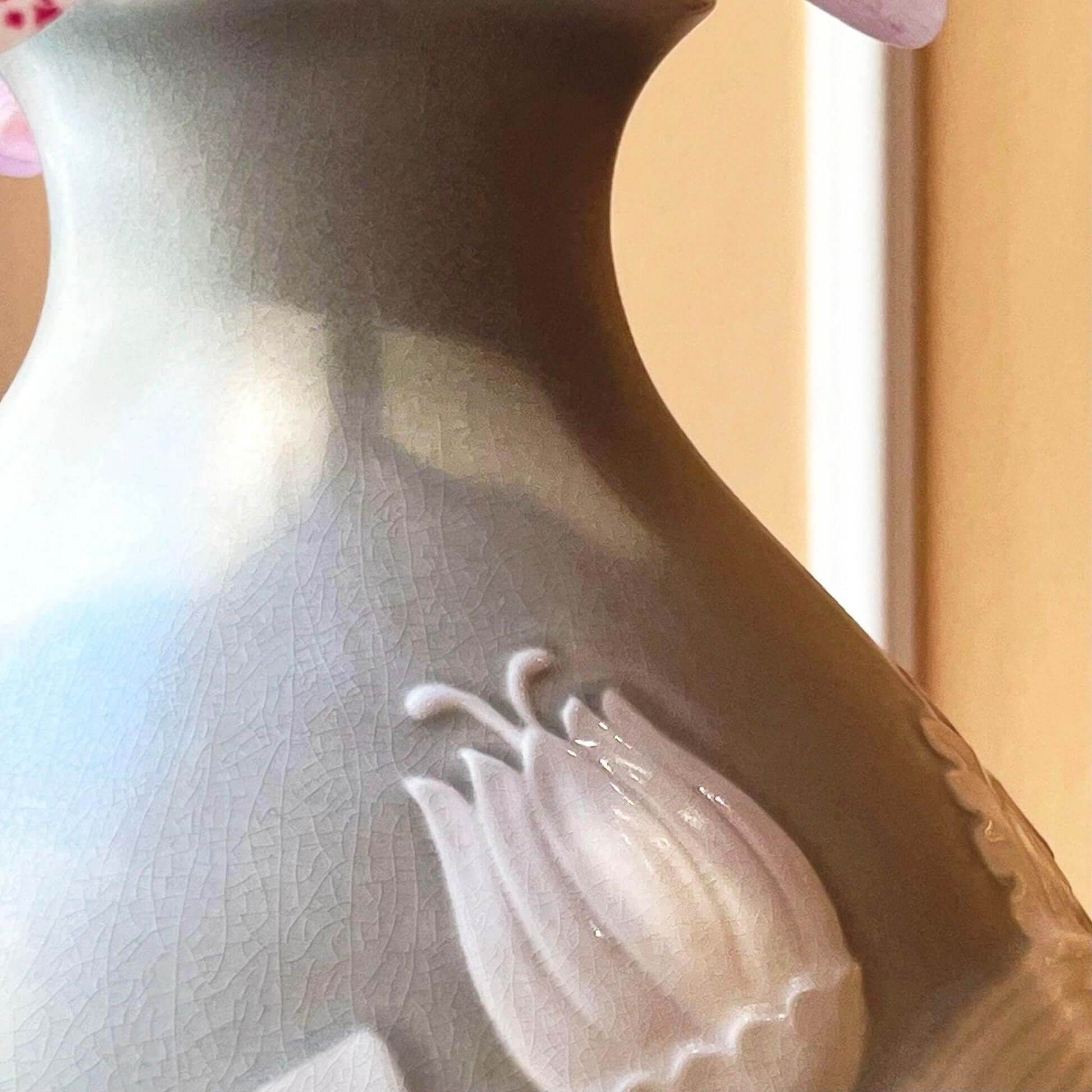 Ginori Large Grey Vase by Giovanni Gariboldi