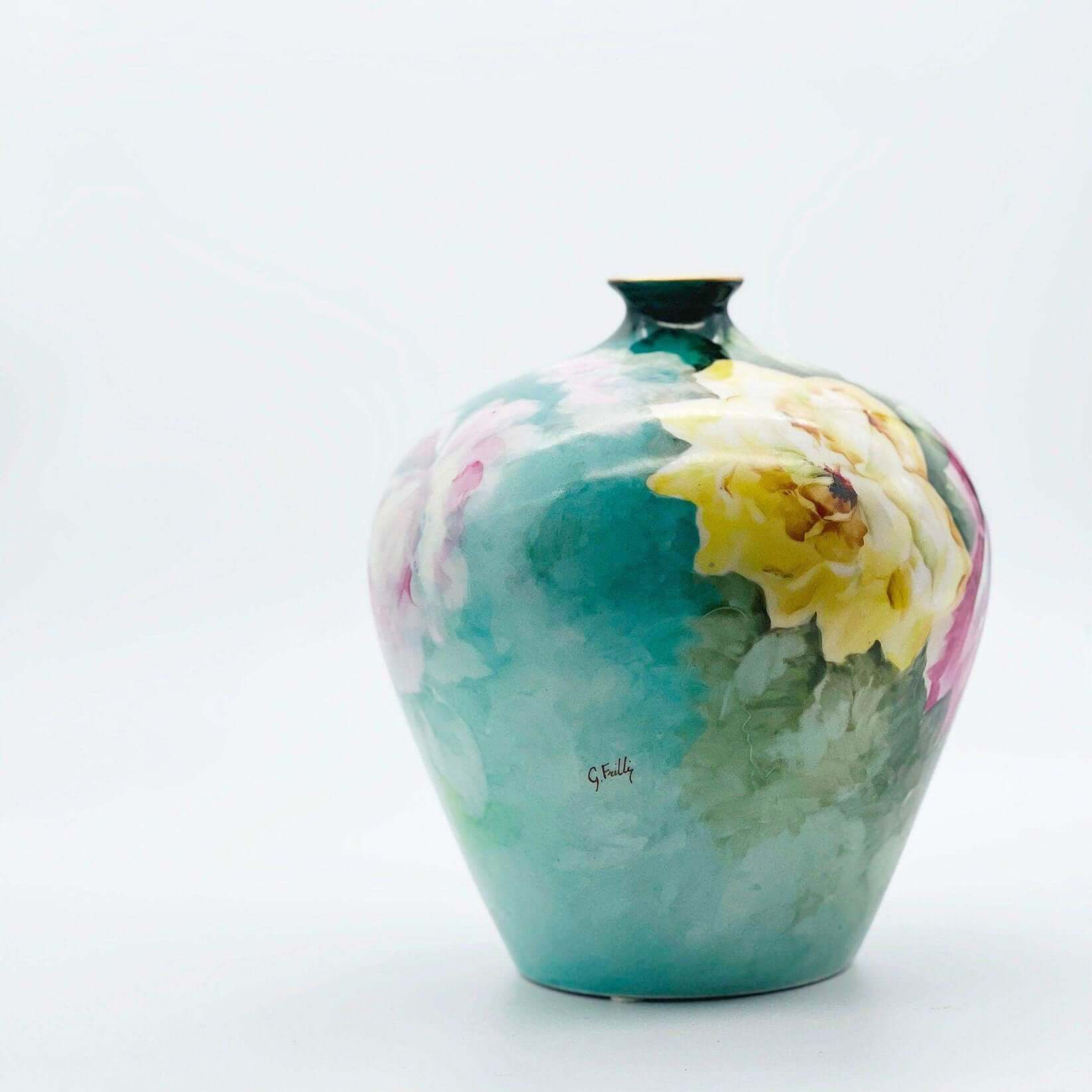 Ginori "I Fioristi" Rose Vase by Giorgio Frilli