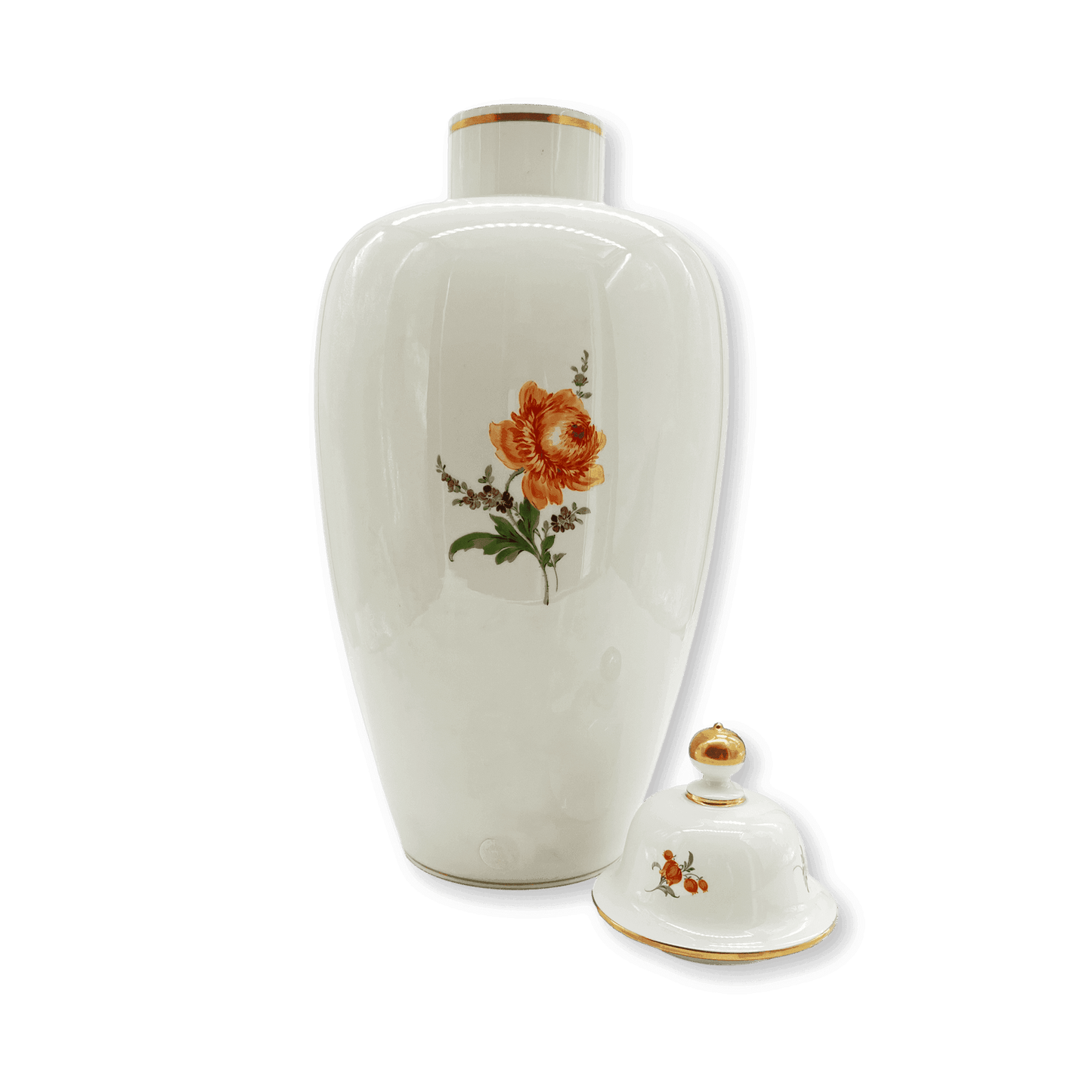 Large Meissen Porcelain Floral Vase