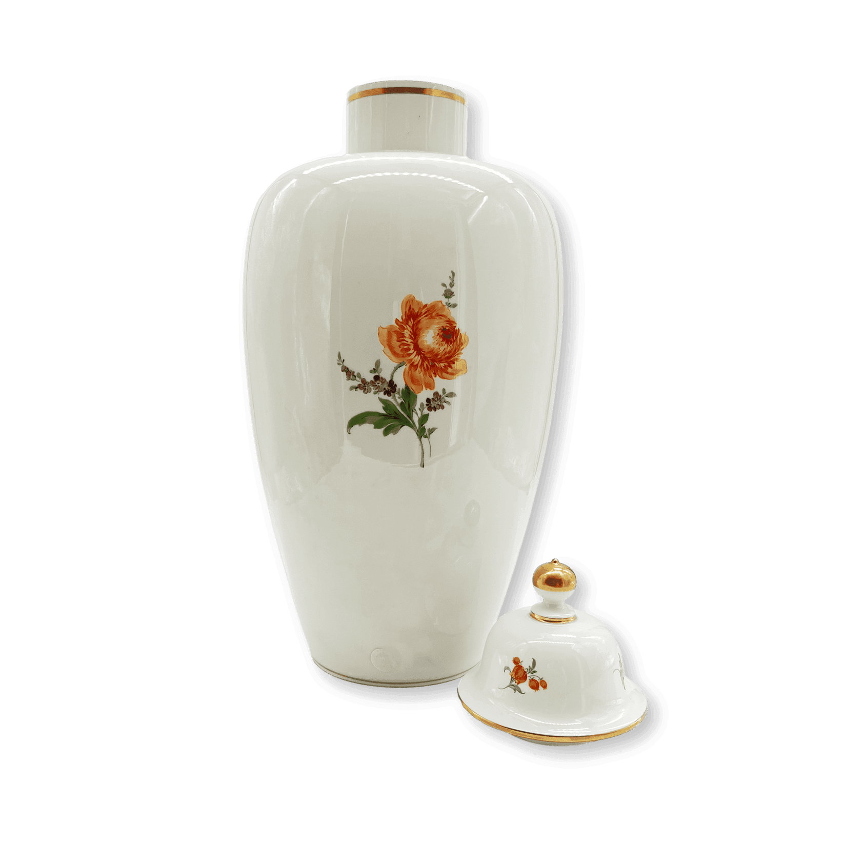 Large Meissen Porcelain Floral Vase