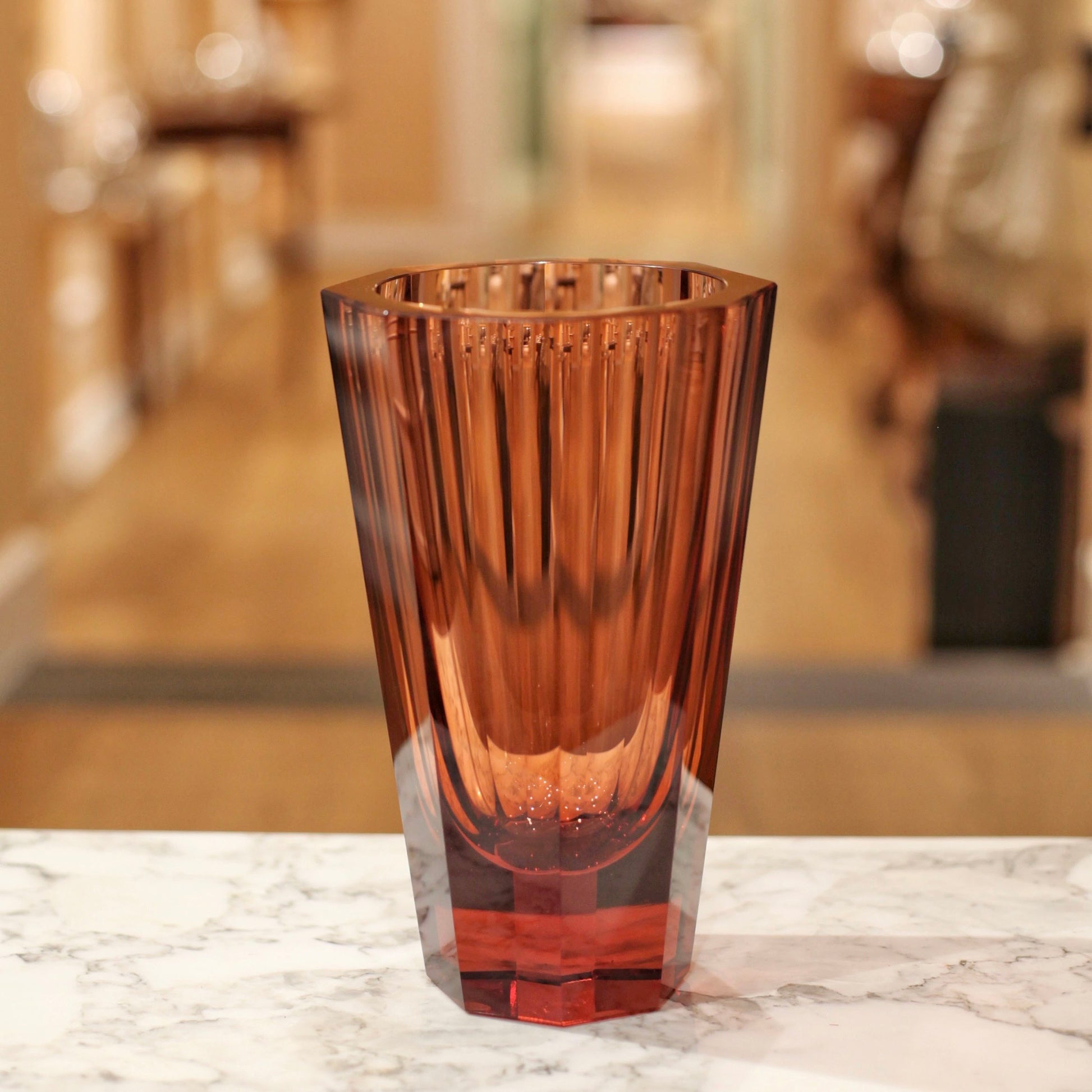 Moser Crystal Centerpiece Bowl & Vase Set