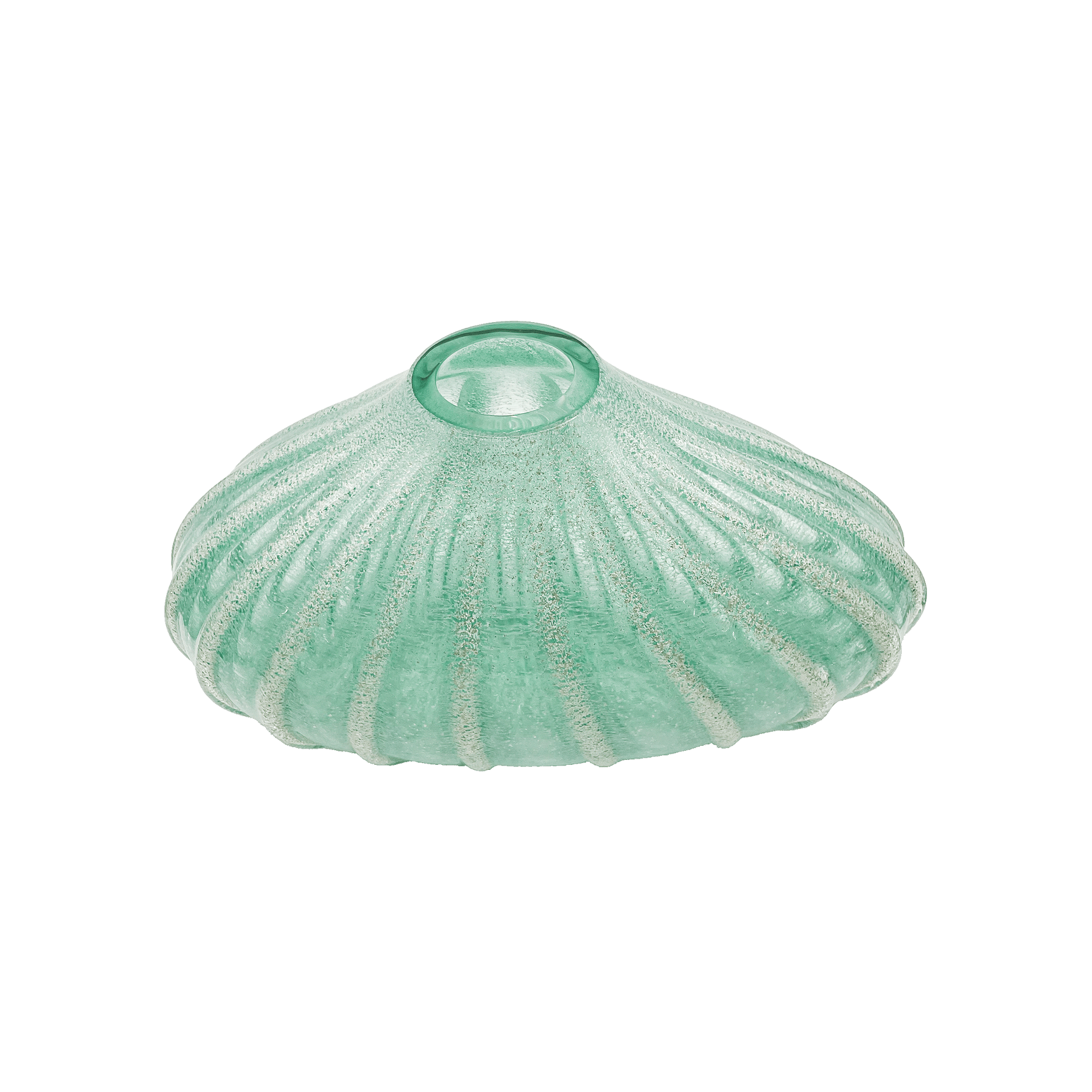 Murano Seafoam-Green Glass Shell Vase
