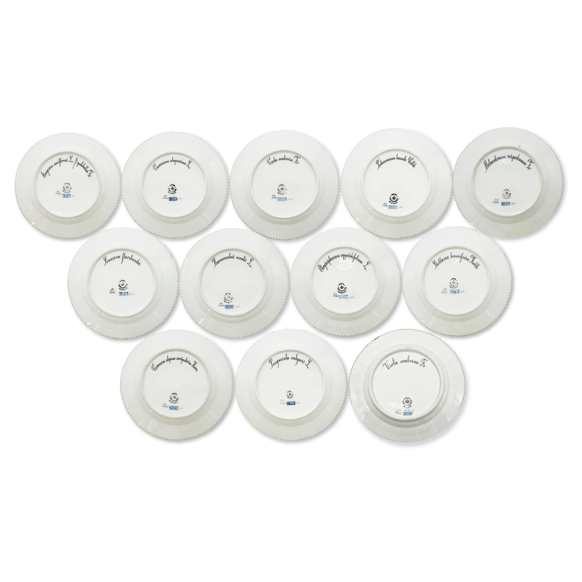 "Flora Danica" Royal Copenhagen Pastry Plates Set
