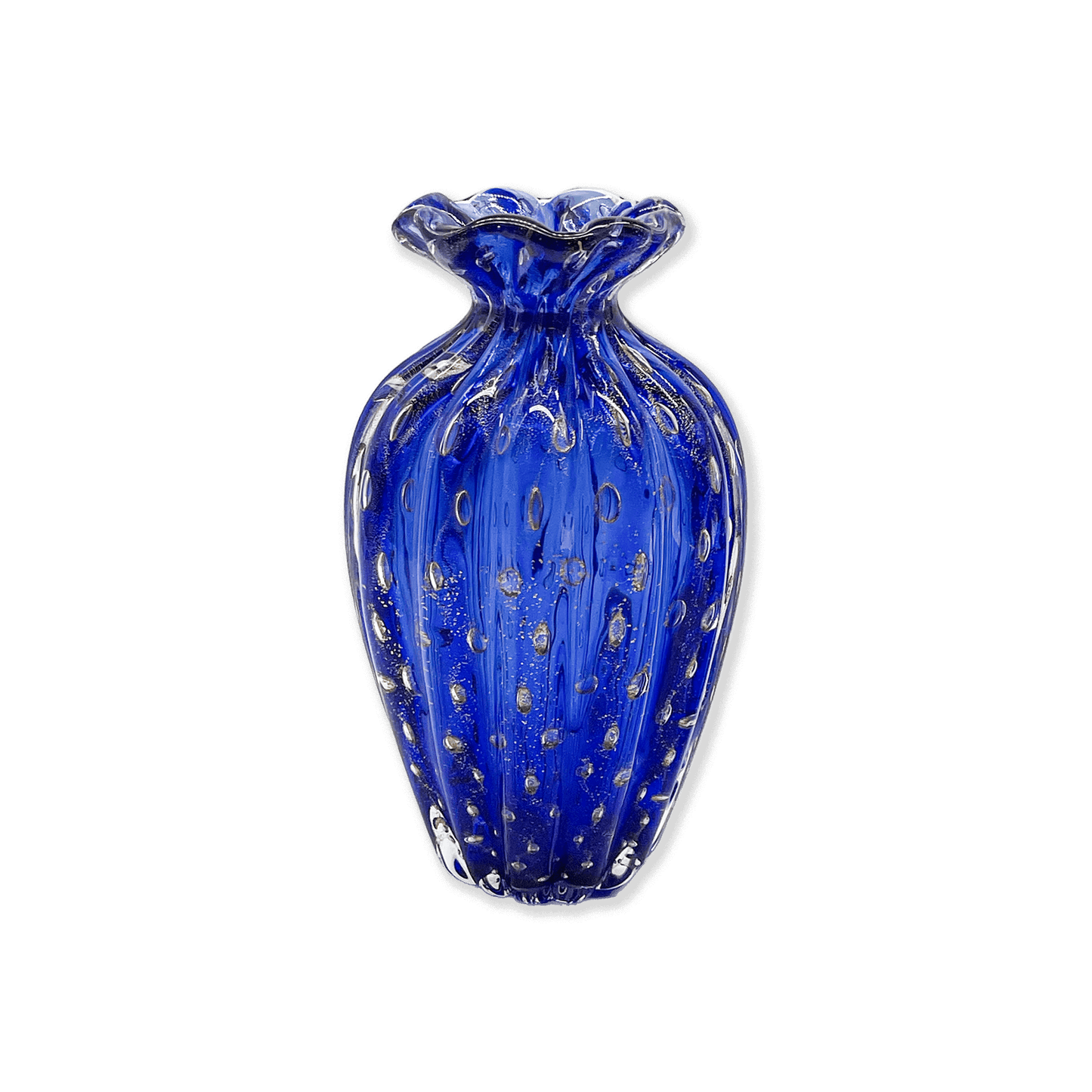 Pair of Blue Glass Vases from Barovier