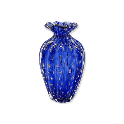 Pair of Blue Glass Vases from Barovier
