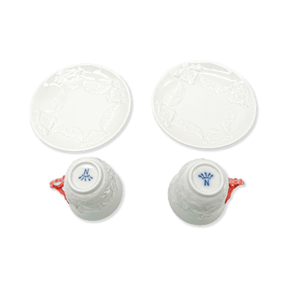 Ginori White Porcelain Coffee Set