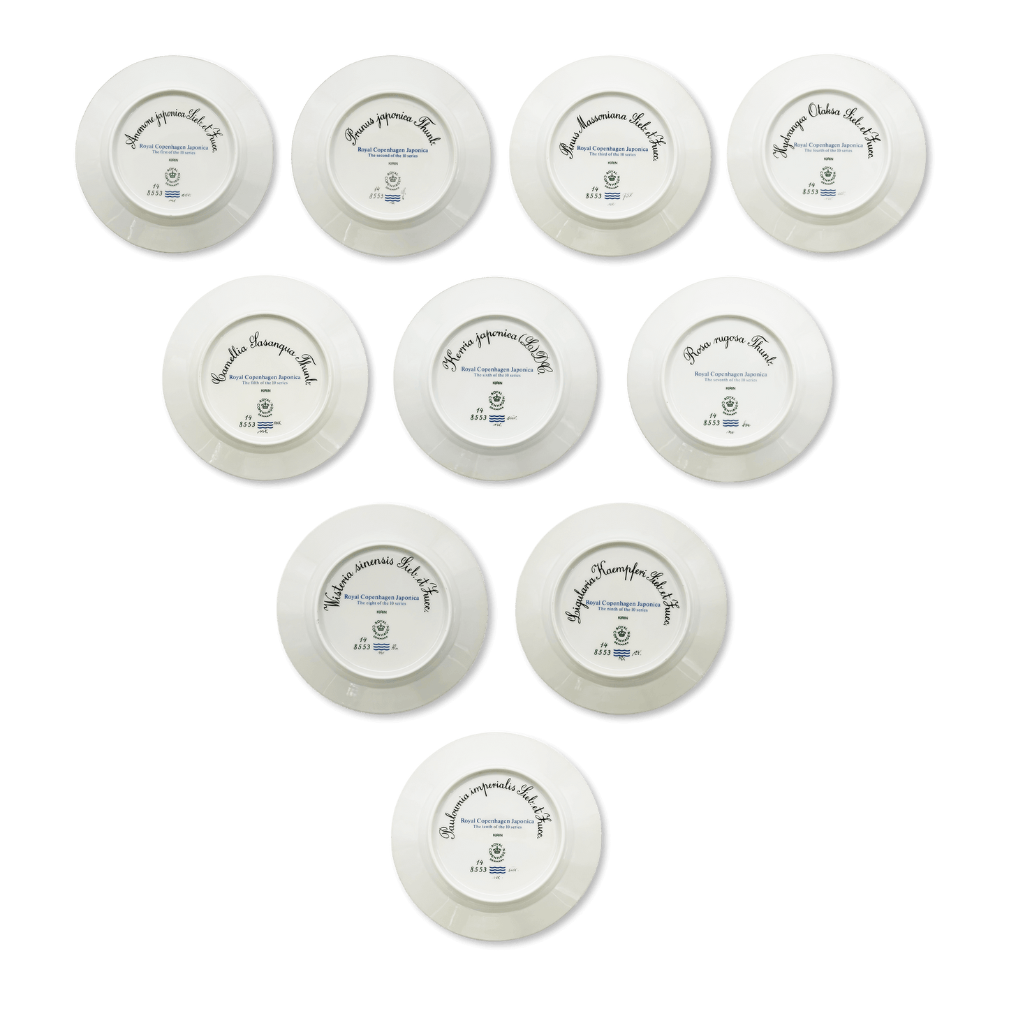 "Flora Danica" Royal Copenhagen Coffee Set with Pastry Plates