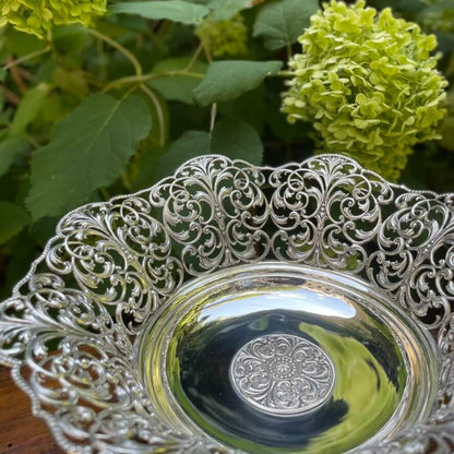 Pierced Silver Fruit Basket