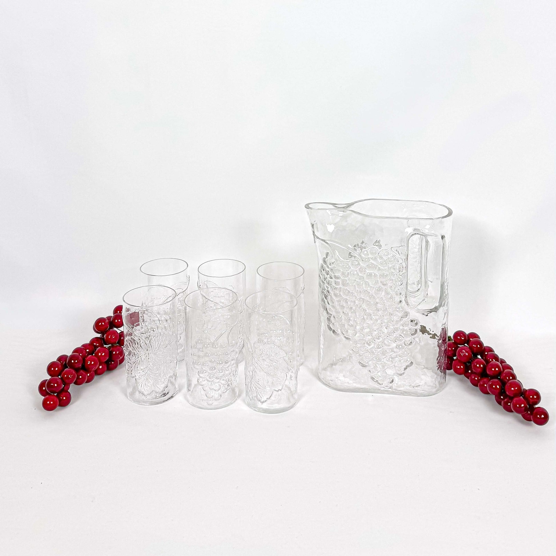 Vintage Riedel Crystal Pitcher and Glasses Set