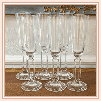 Set of 12 Flutes with "2000" inscription